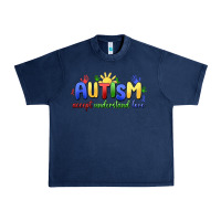 Navy autism accept understand love Urban Heavy Tee - MaliasSmallBusiness