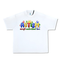 White autism accept understand love Urban Heavy Tee - MaliasSmallBusiness