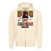 Sandshell american mom junkie messy bun Zipper Hoodie - Zillion Design Studio