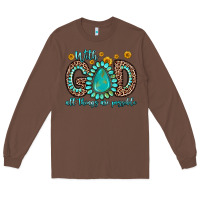 Chestnut with god all things are possible gemstone Long Sleeve Tee - Zillion Design Studio
