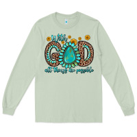 Matcha with god all things are possible gemstone Long Sleeve Tee - Zillion Design Studio