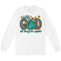 White with god all things are possible gemstone Long Sleeve Tee - Zillion Design Studio