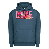 Pigment Midnight Navy love with gnome Urban Hoodie - NancyCooperArtShop