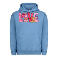 Pigment Pebble Blue love with gnome Urban Hoodie - NancyCooperArtShop