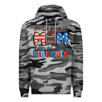 Slate Camo just a normal mom trying not to raise liberals Premium Hoodie - MaliasSmallBusiness