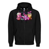 Black antisocial butterfly coffee cups Zipper Hoodie - Zillion Design Studio