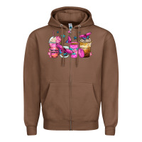 Chestnut antisocial butterfly coffee cups Zipper Hoodie - Zillion Design Studio