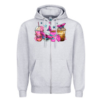 Antisocial Butterfly Coffee Cups Zipper Hoodie | Teevron