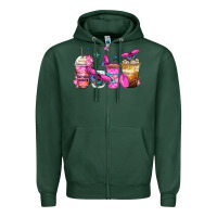 Sports Green antisocial butterfly coffee cups Zipper Hoodie - Zillion Design Studio