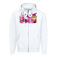 White antisocial butterfly coffee cups Zipper Hoodie - Zillion Design Studio