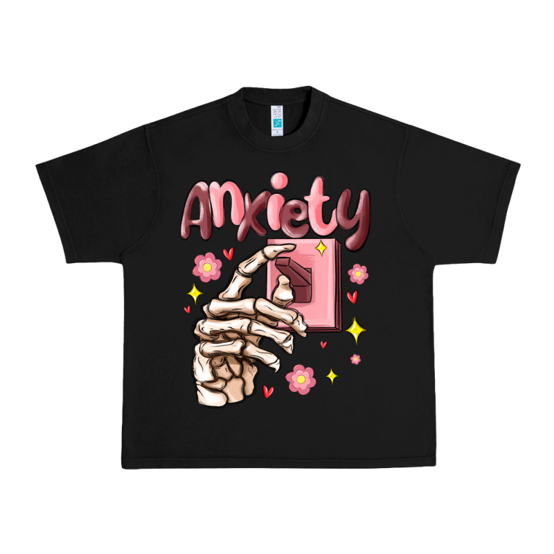 Anxiety Skeleton Hand Urban Heavy Tee by MaliasSmallBusiness | Teevron
