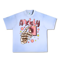 Grape Ice anxiety skeleton hand Urban Heavy Tee - MaliasSmallBusiness