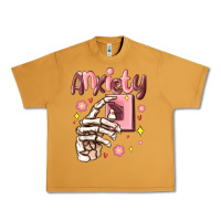Peanut Butter anxiety skeleton hand Urban Heavy Tee - MaliasSmallBusiness