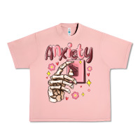 Salmon anxiety skeleton hand Urban Heavy Tee - MaliasSmallBusiness