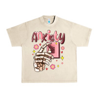 Sandshell anxiety skeleton hand Urban Heavy Tee - MaliasSmallBusiness