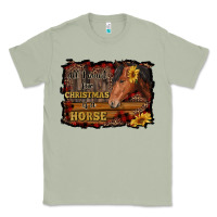 Matcha all i want for christmas is a horse brown horse Classic Tee - RanaPortraitStore
