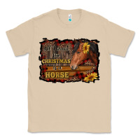 Mushroom all i want for christmas is a horse brown horse Classic Tee - RanaPortraitStore