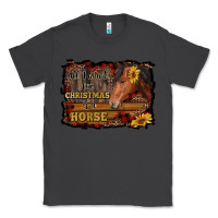 Smoke all i want for christmas is a horse brown horse Classic Tee - RanaPortraitStore