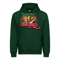 Forest Green long live cowgirls Urban Hoodie - NancyCooperArtShop