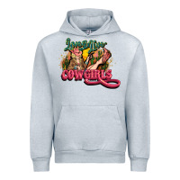 Heather Grey long live cowgirls Urban Hoodie - NancyCooperArtShop