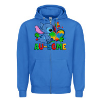 True Royal ausome stitch autism Zipper Hoodie - Zillion Design Studio