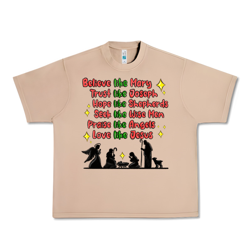 Jesus And Family Belive Like Mary Urban Heavy Tee by MaliasSmallBusiness | Teevron