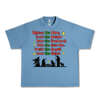 Pebble Blue jesus and family belive like mary Urban Heavy Tee - MaliasSmallBusiness