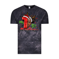 Cloud Black my first christmas african girl Vintage Tee - BarkalooDesign