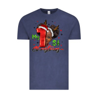Vintage Denim my first christmas african girl Vintage Tee - BarkalooDesign