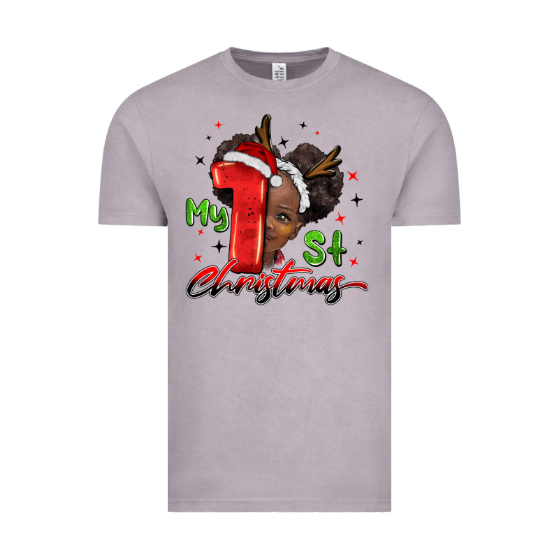 My First Christmas African Girl Vintage Tee by BarkalooDesign | Teevron