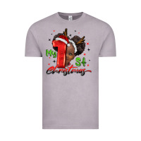 Vintage Zinc my first christmas african girl Vintage Tee - BarkalooDesign