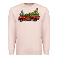 Pale Pink christmas truck Premium Sweatshirt - JahusDesignShop