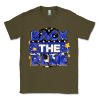 Army Green back the blue Classic Tee - Zillion Design Studio