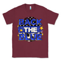 Burgundy back the blue Classic Tee - Zillion Design Studio