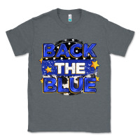 Charcoal Heather back the blue Classic Tee - Zillion Design Studio