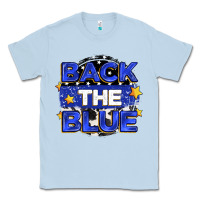 Dusty Blue back the blue Classic Tee - Zillion Design Studio