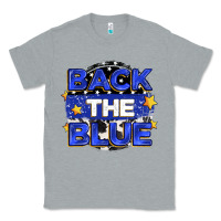 Heather Grey back the blue Classic Tee - Zillion Design Studio