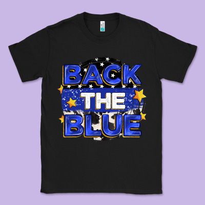 Back The Blue Classic Tee Designed By Zillion Design Studio