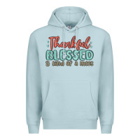 Blue Mist thankful blessed and kind of a mess Premium Hoodie - MaliasSmallBusiness