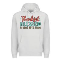 Dove Grey thankful blessed and kind of a mess Premium Hoodie - MaliasSmallBusiness