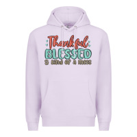 Lilac thankful blessed and kind of a mess Premium Hoodie - MaliasSmallBusiness