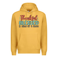 Mustard thankful blessed and kind of a mess Premium Hoodie - MaliasSmallBusiness
