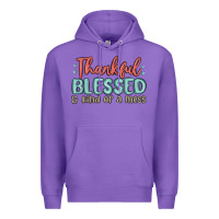 Purple thankful blessed and kind of a mess Premium Hoodie - MaliasSmallBusiness