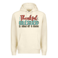 Sandshell thankful blessed and kind of a mess Premium Hoodie - MaliasSmallBusiness