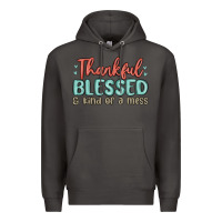 Smoke thankful blessed and kind of a mess Premium Hoodie - MaliasSmallBusiness
