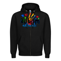 Black autism advocate Zipper Hoodie - Zillion Design Studio