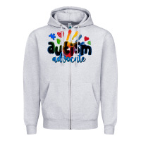 Heather Grey autism advocate Zipper Hoodie - Zillion Design Studio