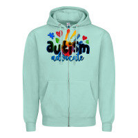 Seafoam autism advocate Zipper Hoodie - Zillion Design Studio