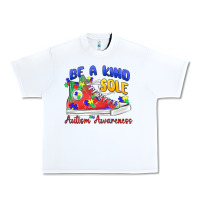 White be a kind sole autism awareness Urban Heavy Tee - MaliasSmallBusiness