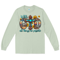 Matcha with god all things are possible cross Long Sleeve Tee - Zillion Design Studio